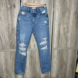 FRAME Jeans Le Original Distressed Cotton Blue Color